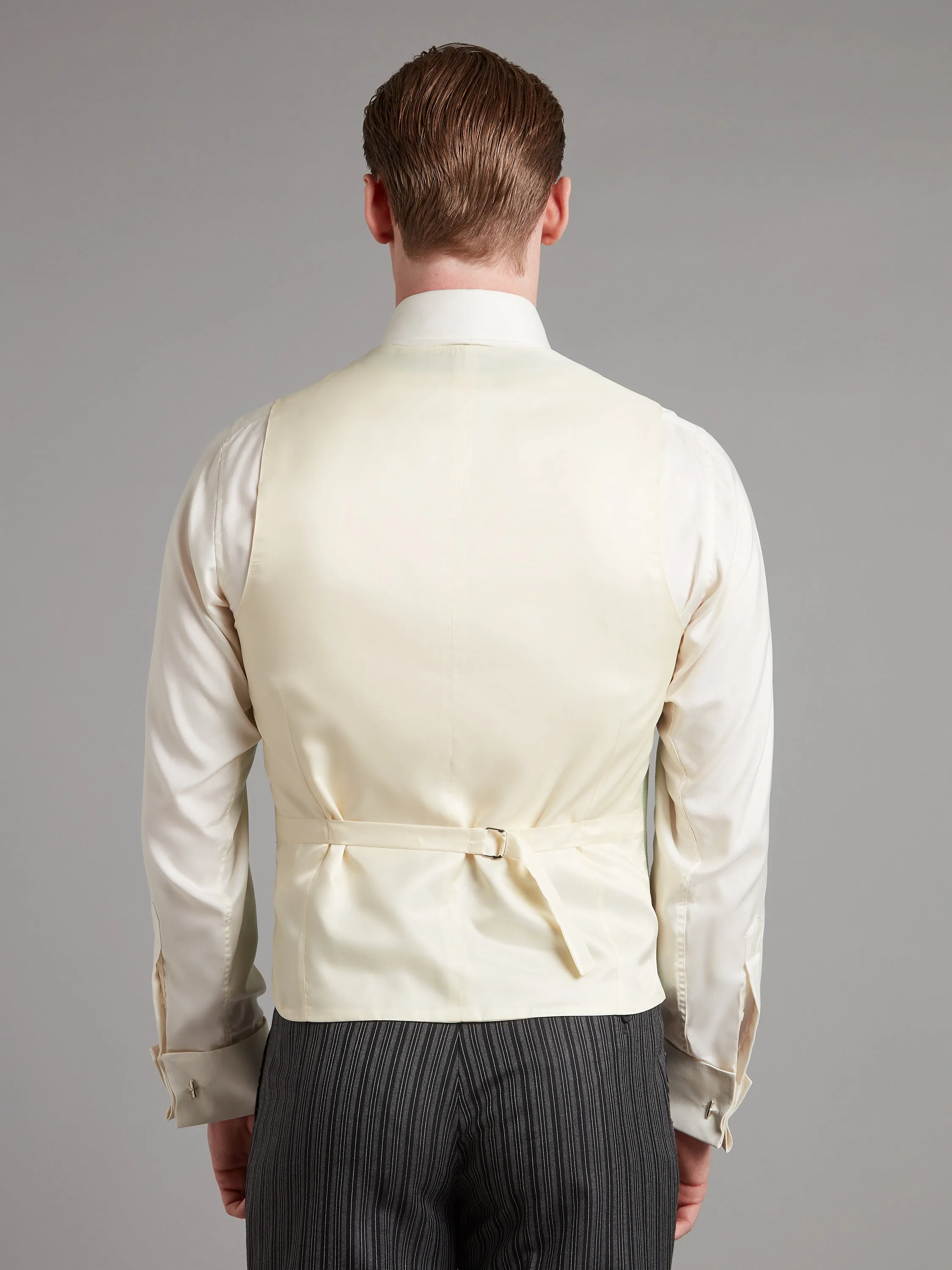 Pure Silk Double Breasted Vest - Ivory