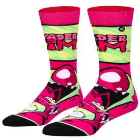 "Invader Zim" Cotton Blend Crew Socks by ODD Sox