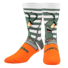 "Plankton" Cotton Crew Socks by ODD Sox