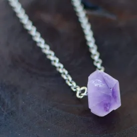 Raw Amethyst Necklace