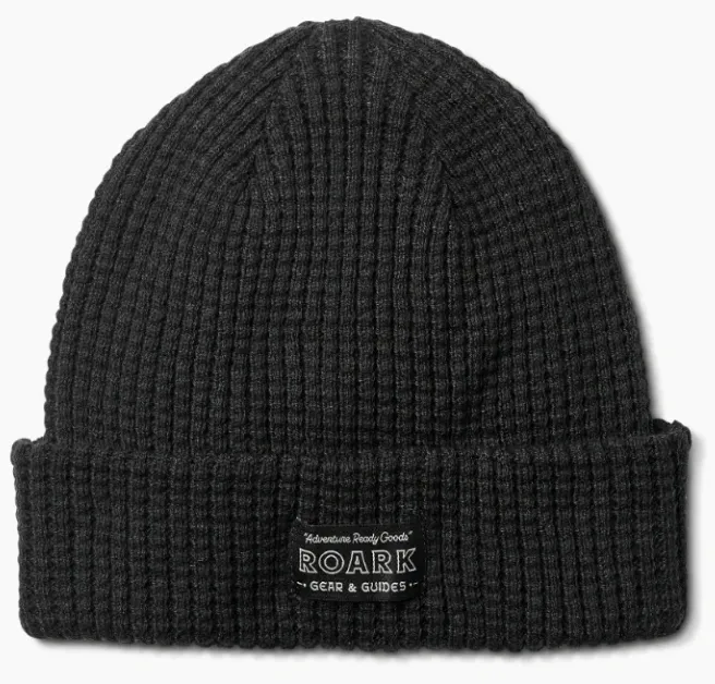 ROARK  -Waffle Beanie - BLACK