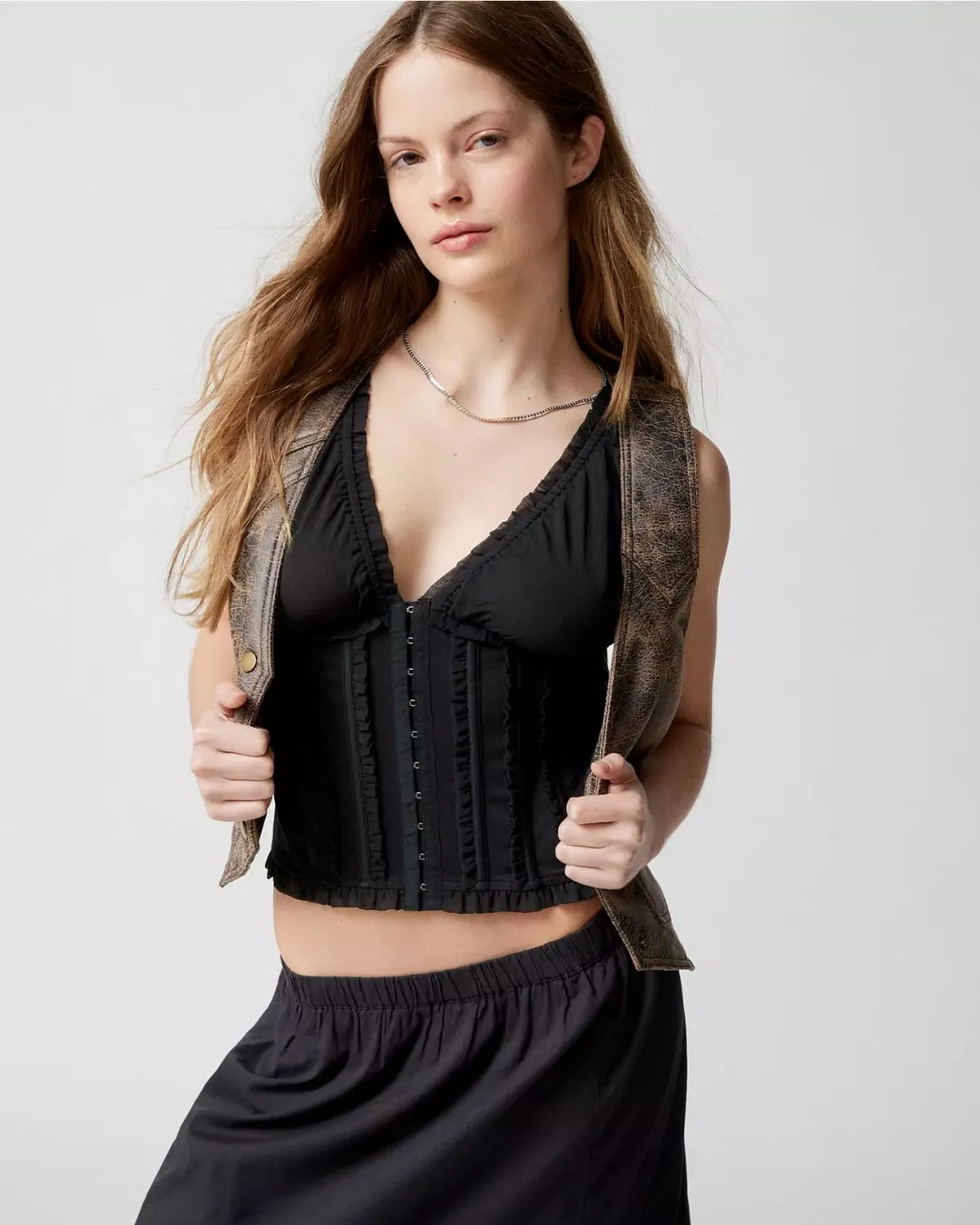 RUFFLED CORSET TOP