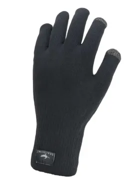 SEALSKINZ Anmer Gloves - Waterproof All Weather Ultra Grip Knitted Glove - Black