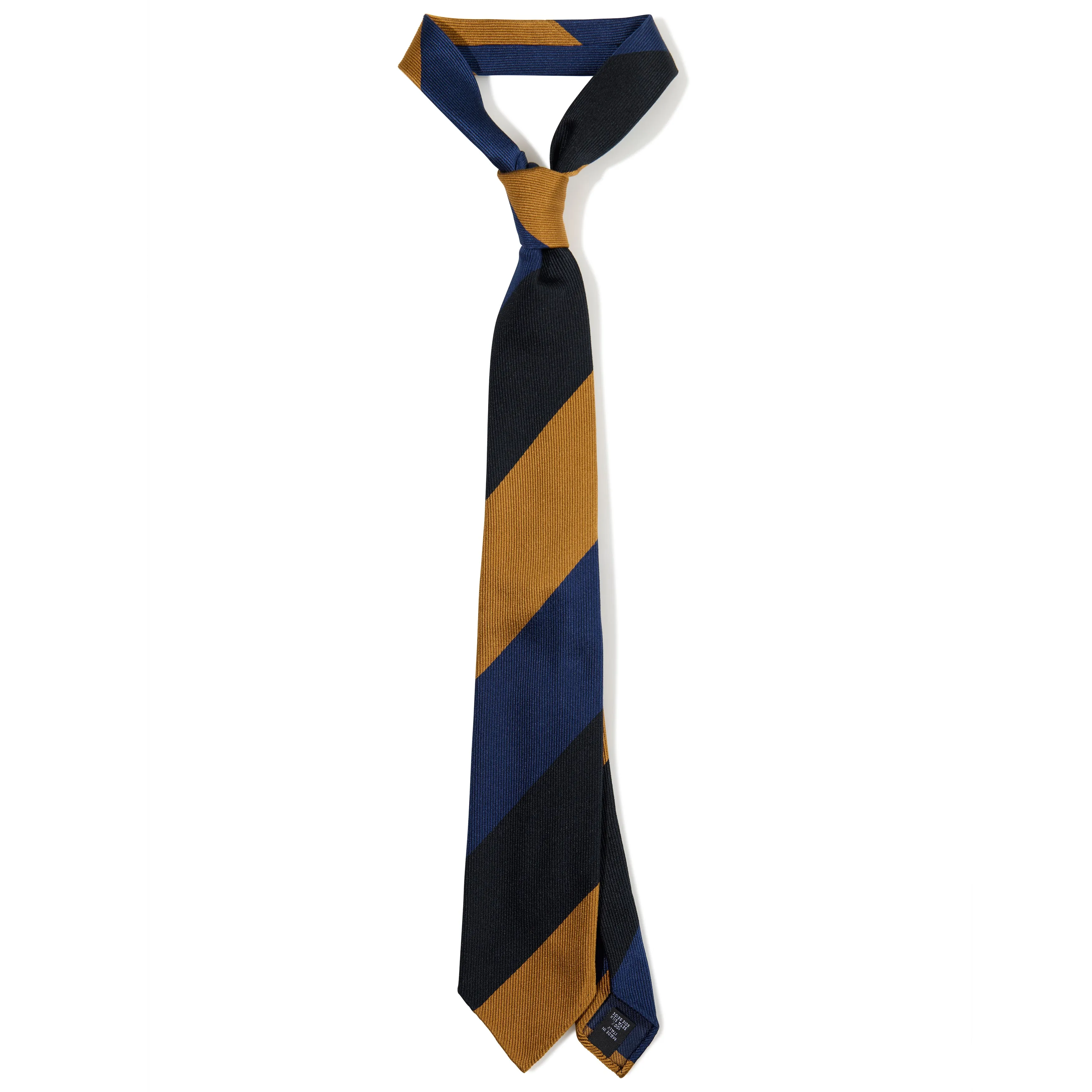 Silk Block Stripe Three-Fold Tie