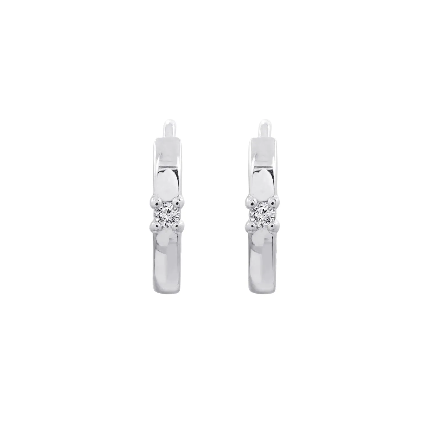 Single Zirconia Mini Hoop Earrings