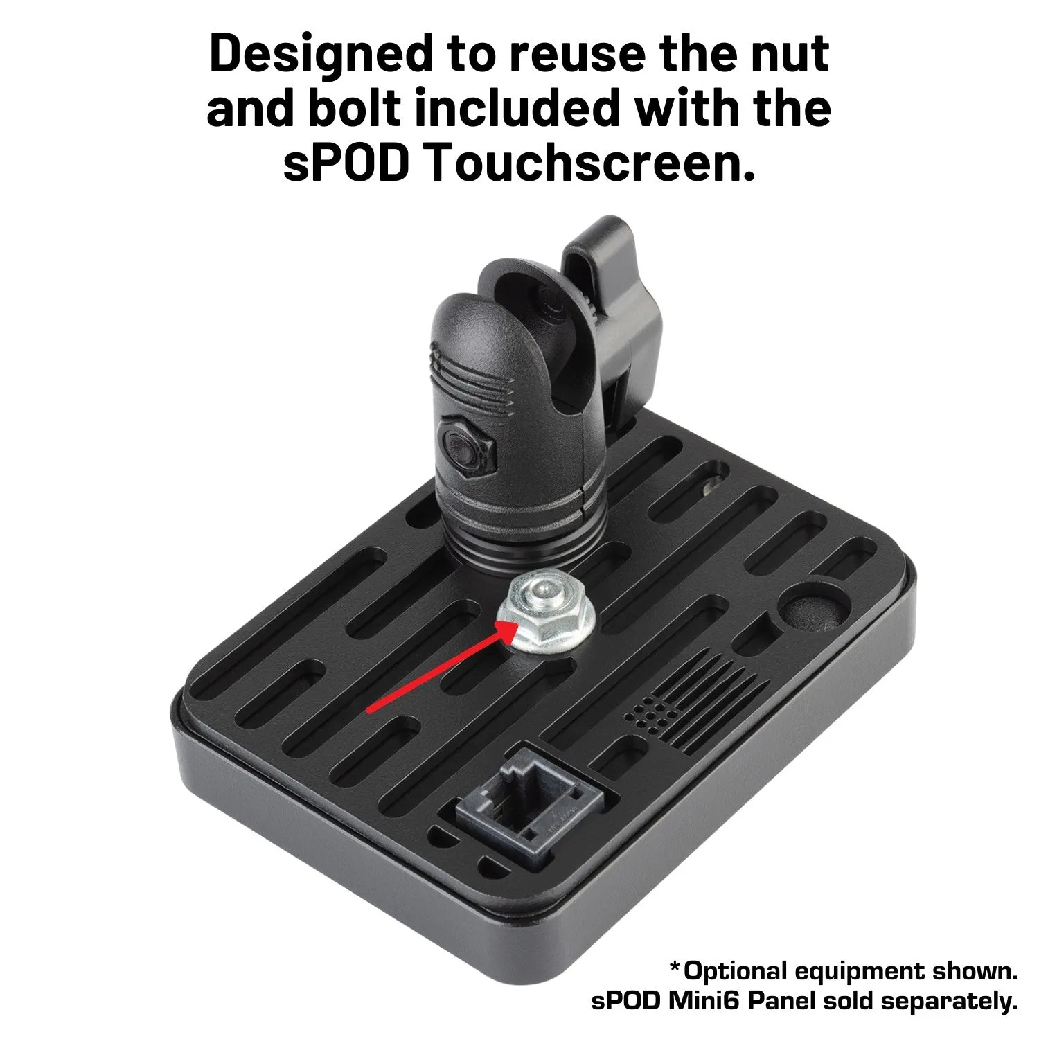 sPOD Touchscreen Mount with 20mm Connector Nubby Edition