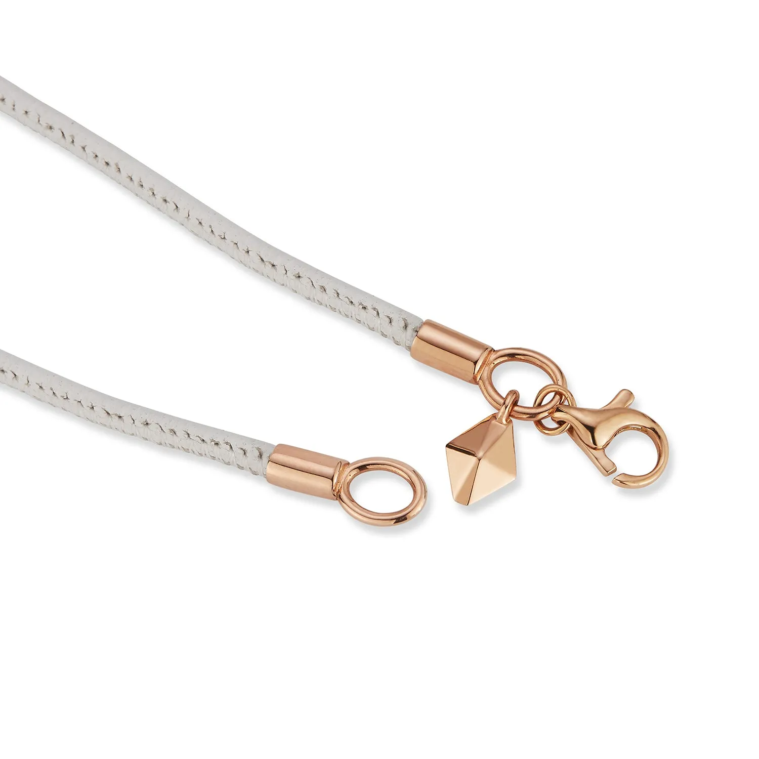 SYDNEY NAPA LEATHER CORD WITH 18K ROSE GOLD CLASP