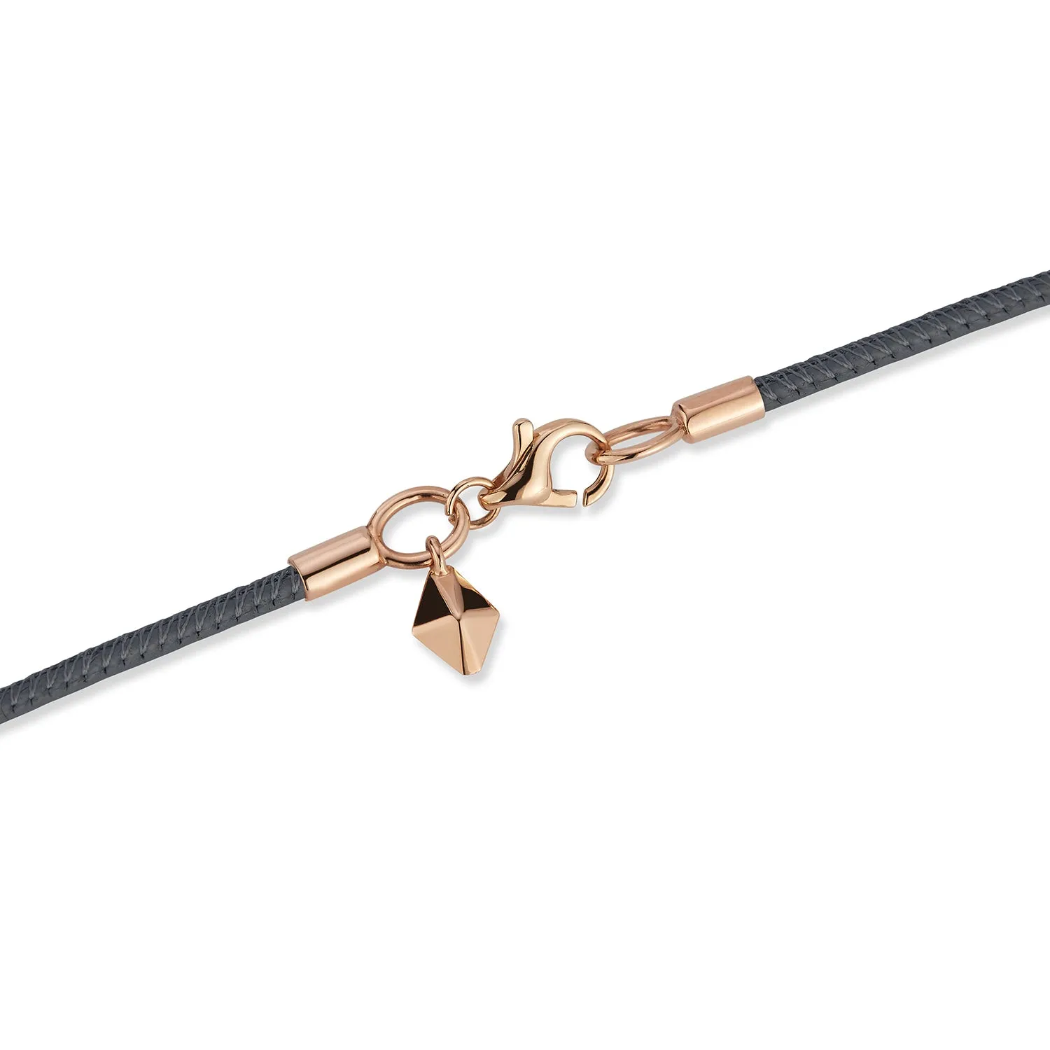 SYDNEY NAPA LEATHER CORD WITH 18K ROSE GOLD CLASP