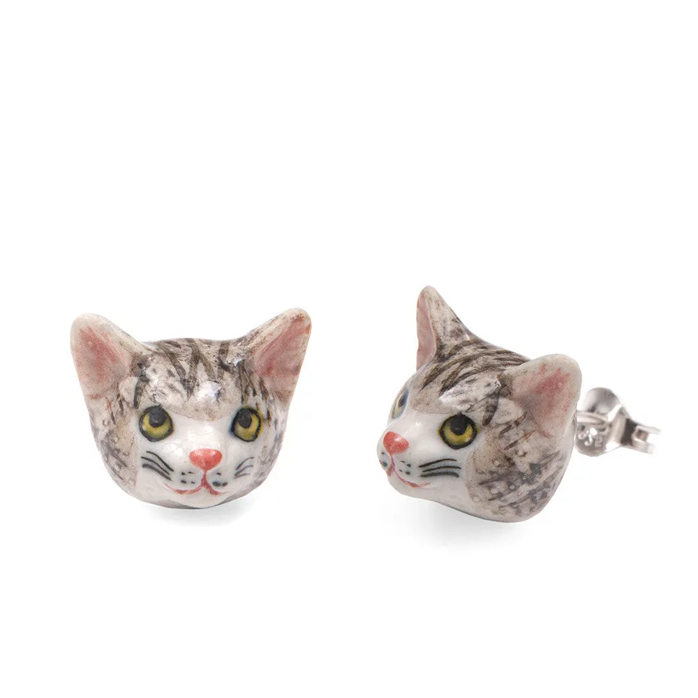 Tabby Cat Earrings