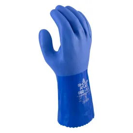 TATL660  SHOWA ATLAS - CHEMICAL PROTECTION GLOVES - BLUE - PAIR