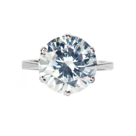 Veora Solitaire Ring (Rhodium, 12mm)