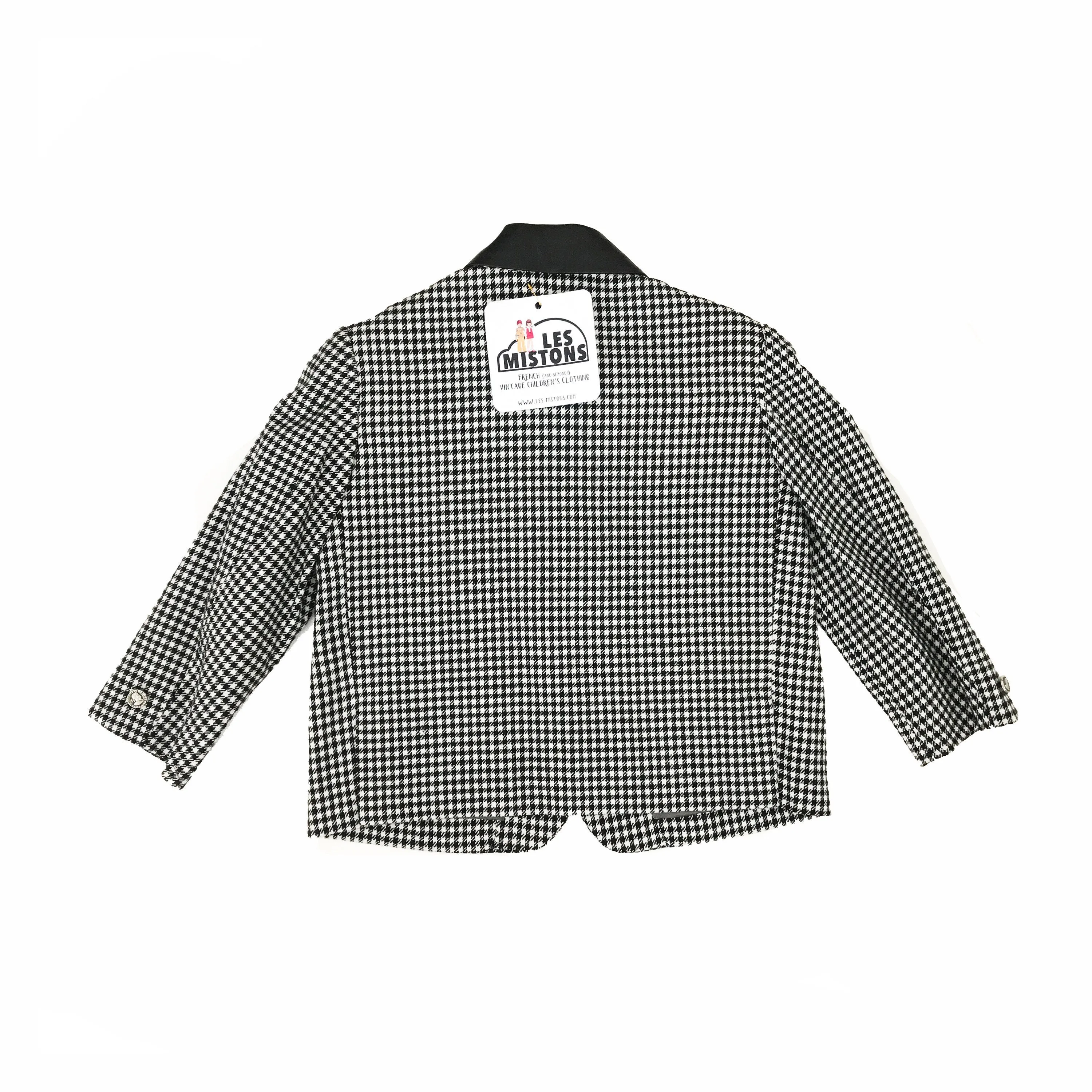 Vintage 60's Black/White Houndstooth Blazer 4-5Y